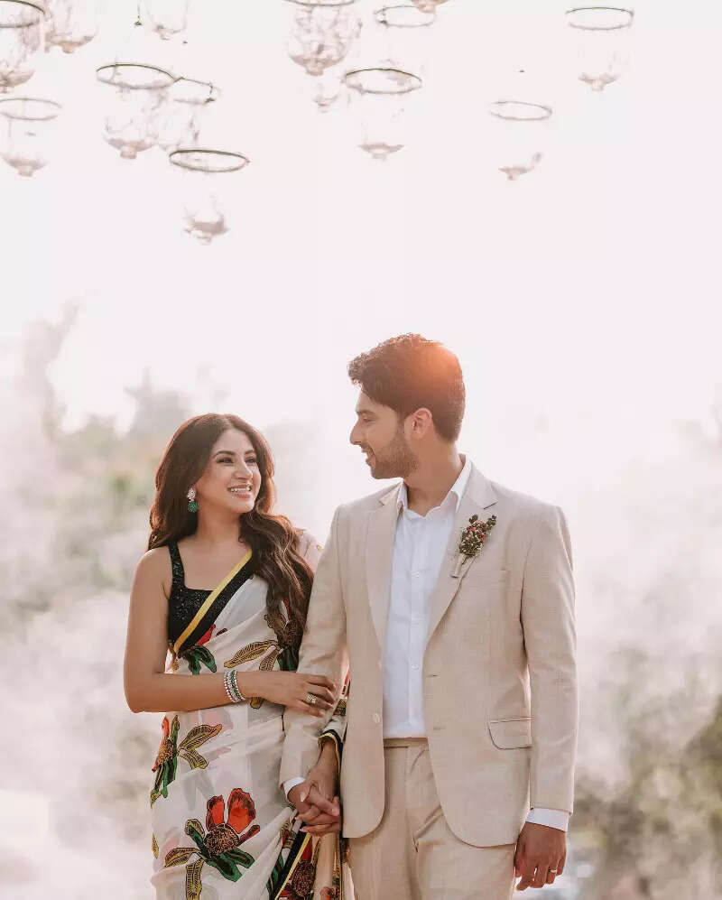 Dreamy romantic pictures from Armaan Malik and Aashna Shroff’s engagement ceremony